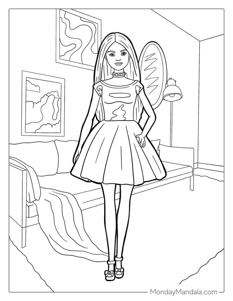 Free Coloring Pages Of Barbie