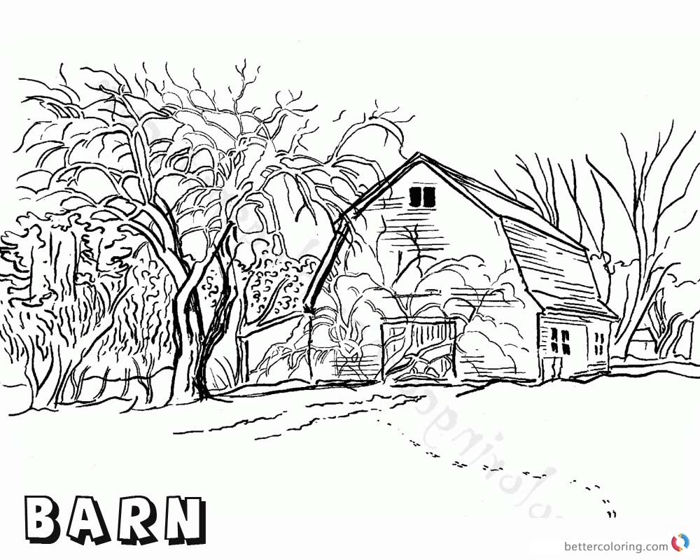 Barn Coloring Pages