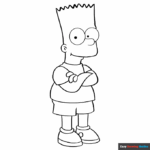 Bart Simpson Coloring Page Easy Drawing Guides