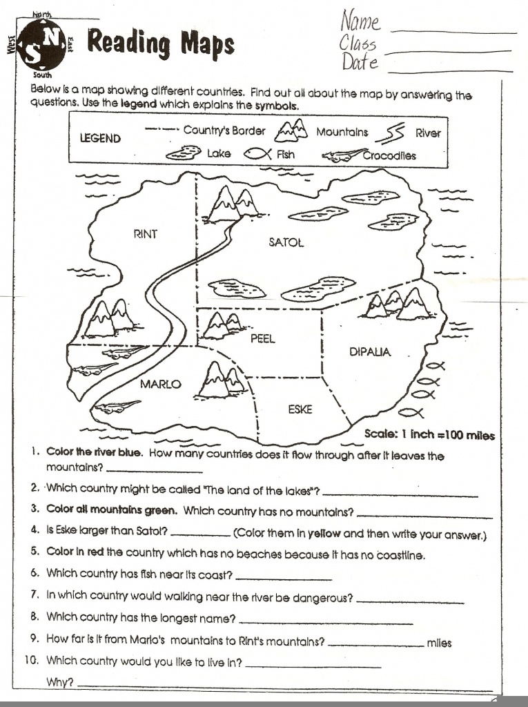 Basic Map Reading Skills Worksheets SkillsWorksheets