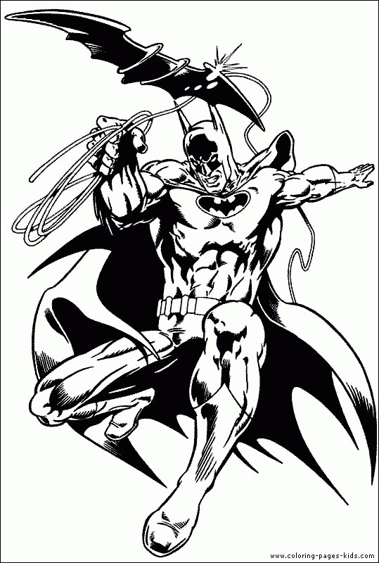 Batman Color Page Cartoon Color Pages Printable Cartoon Coloring 