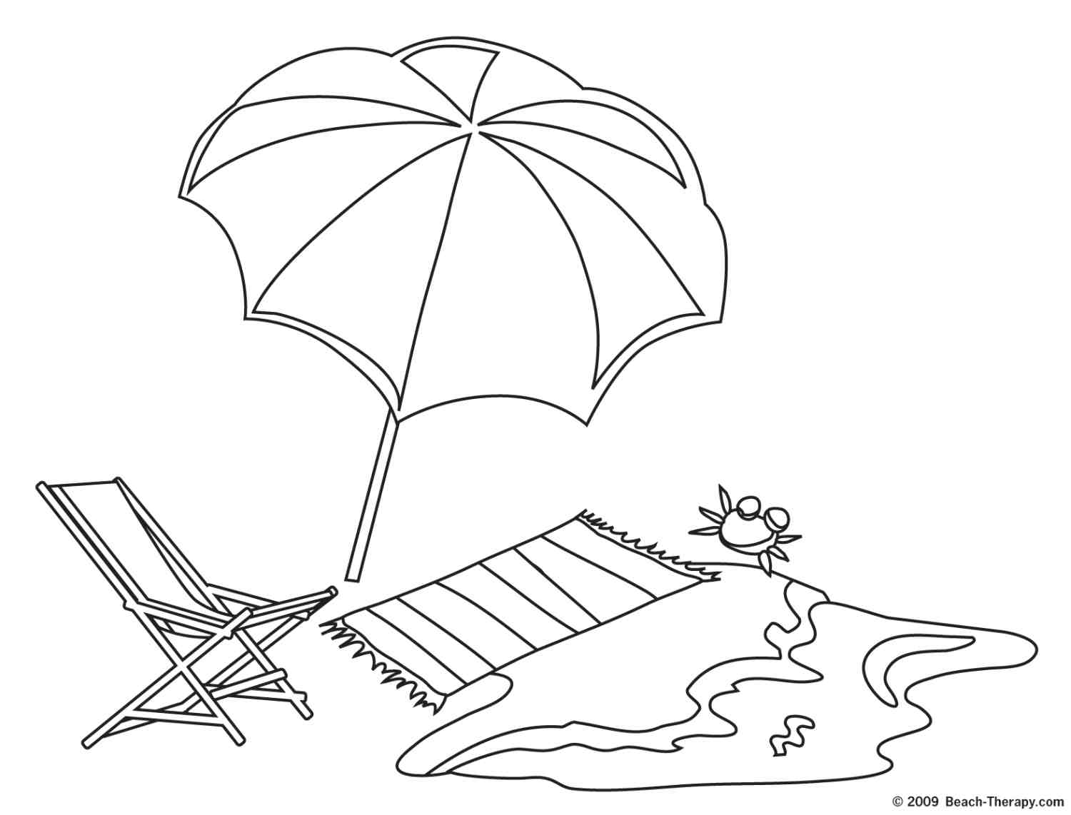 Coloring Page Beach