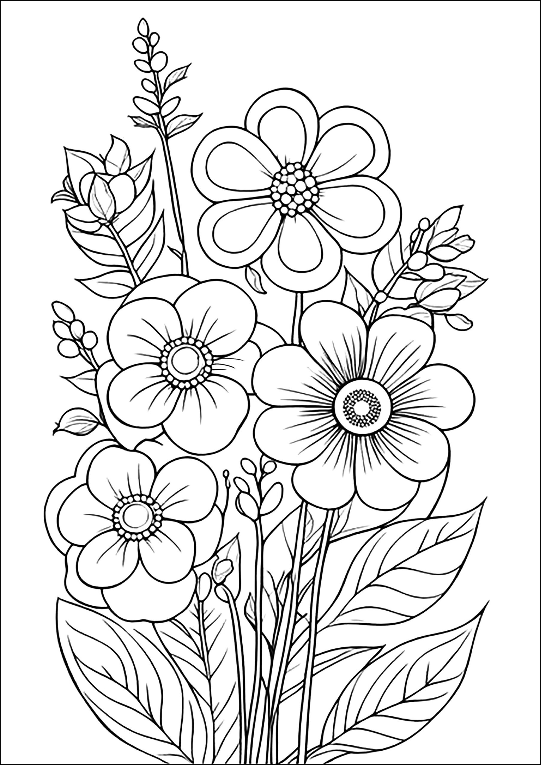 Coloring Pages Flowers Printable