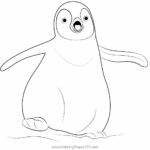 Beautiful Penguin Coloring Page For Kids Free Penguins Printable