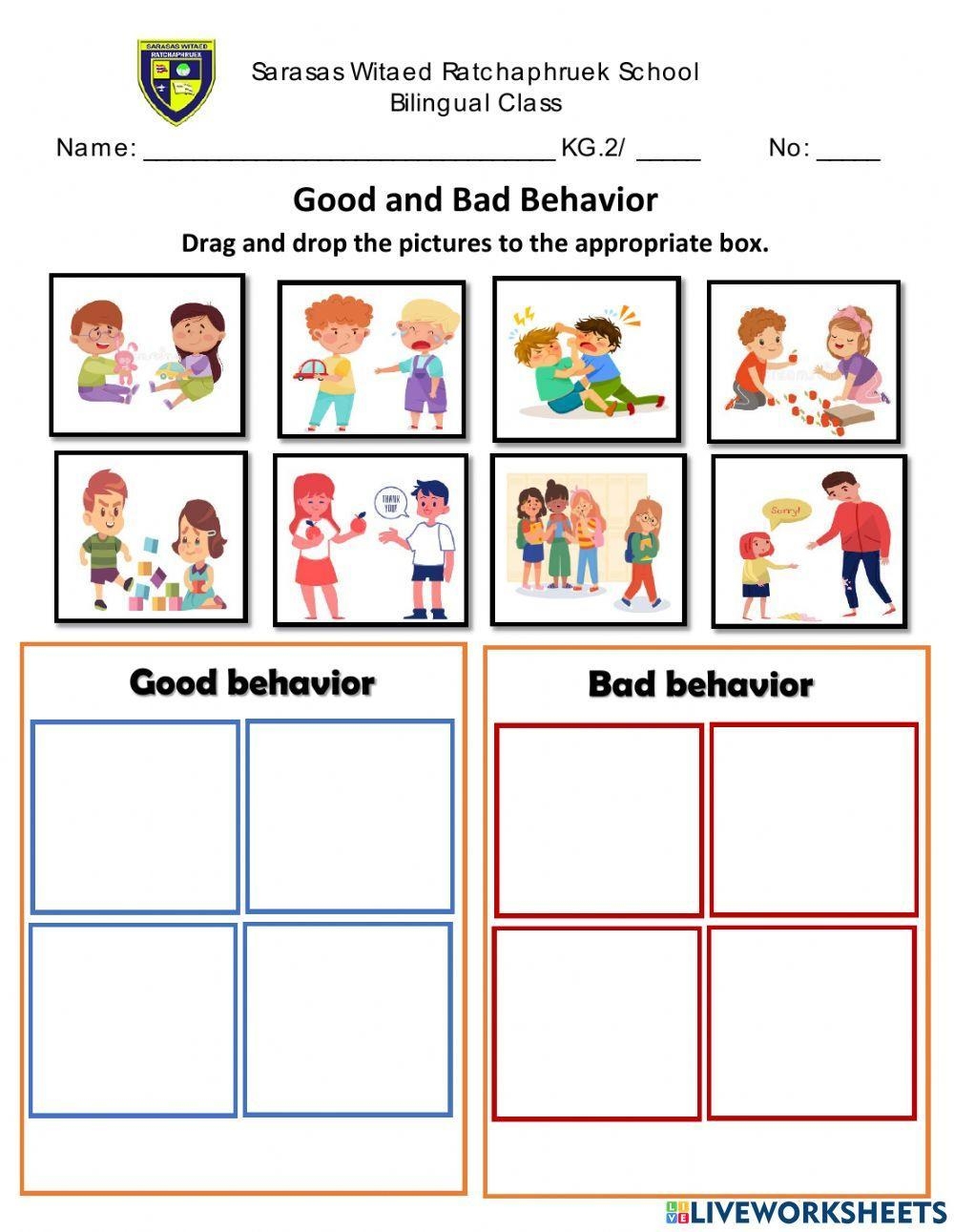Behavior Activities Worksheets Printables And Lesson Plans 