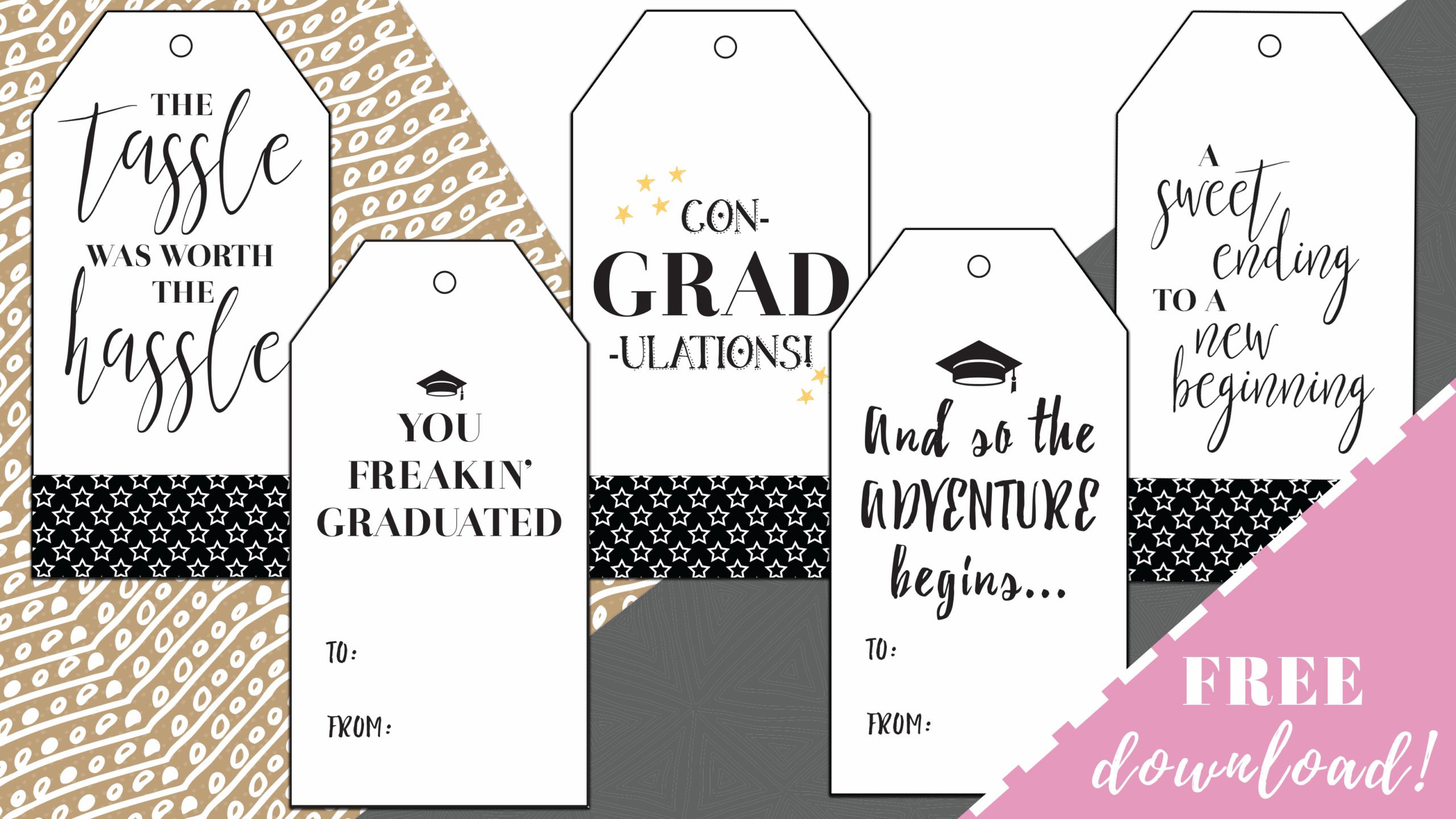 Best Free Printable Graduation Gift Tags By Sophia Lee