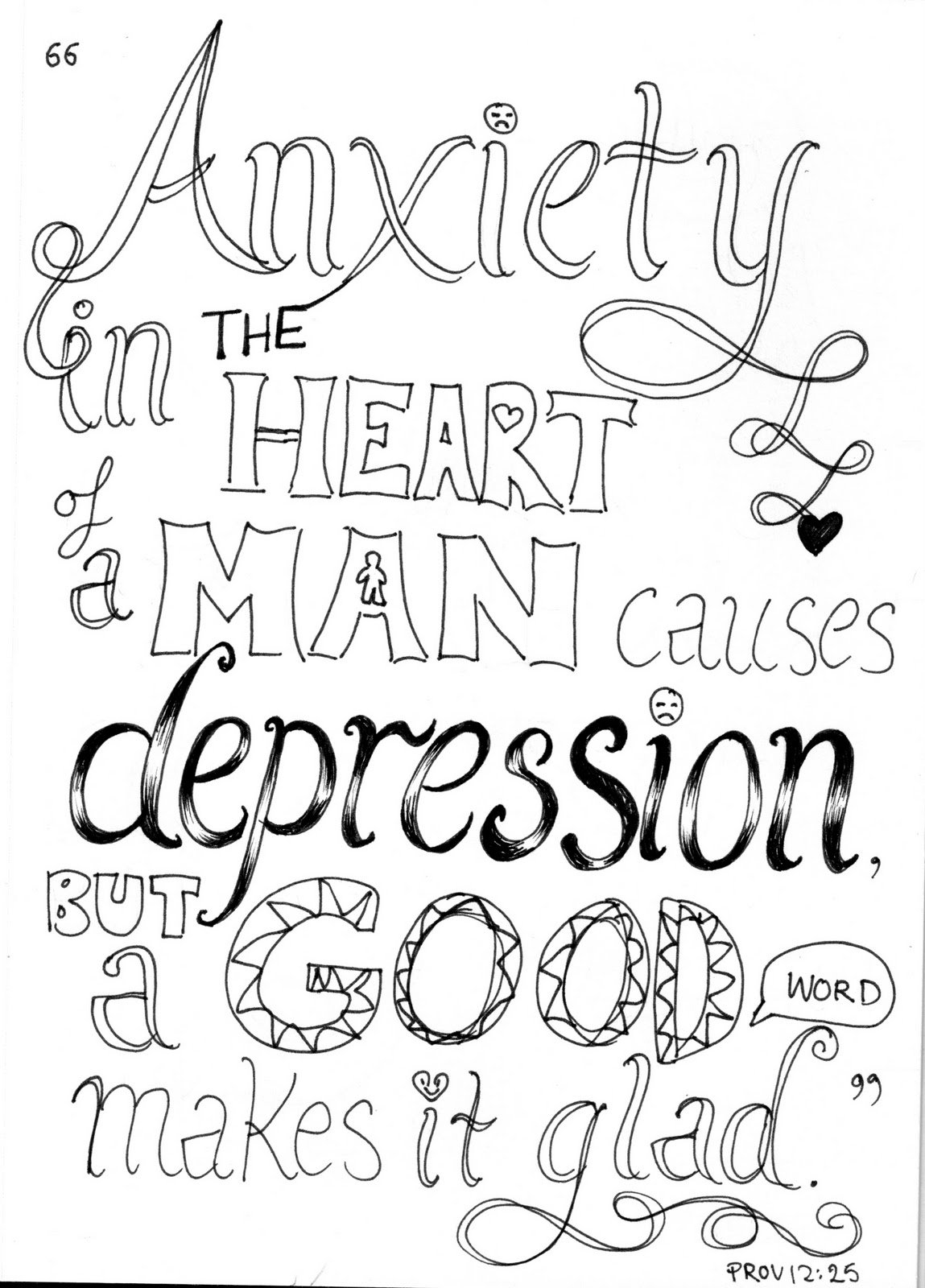 Anxiety Coloring Pages