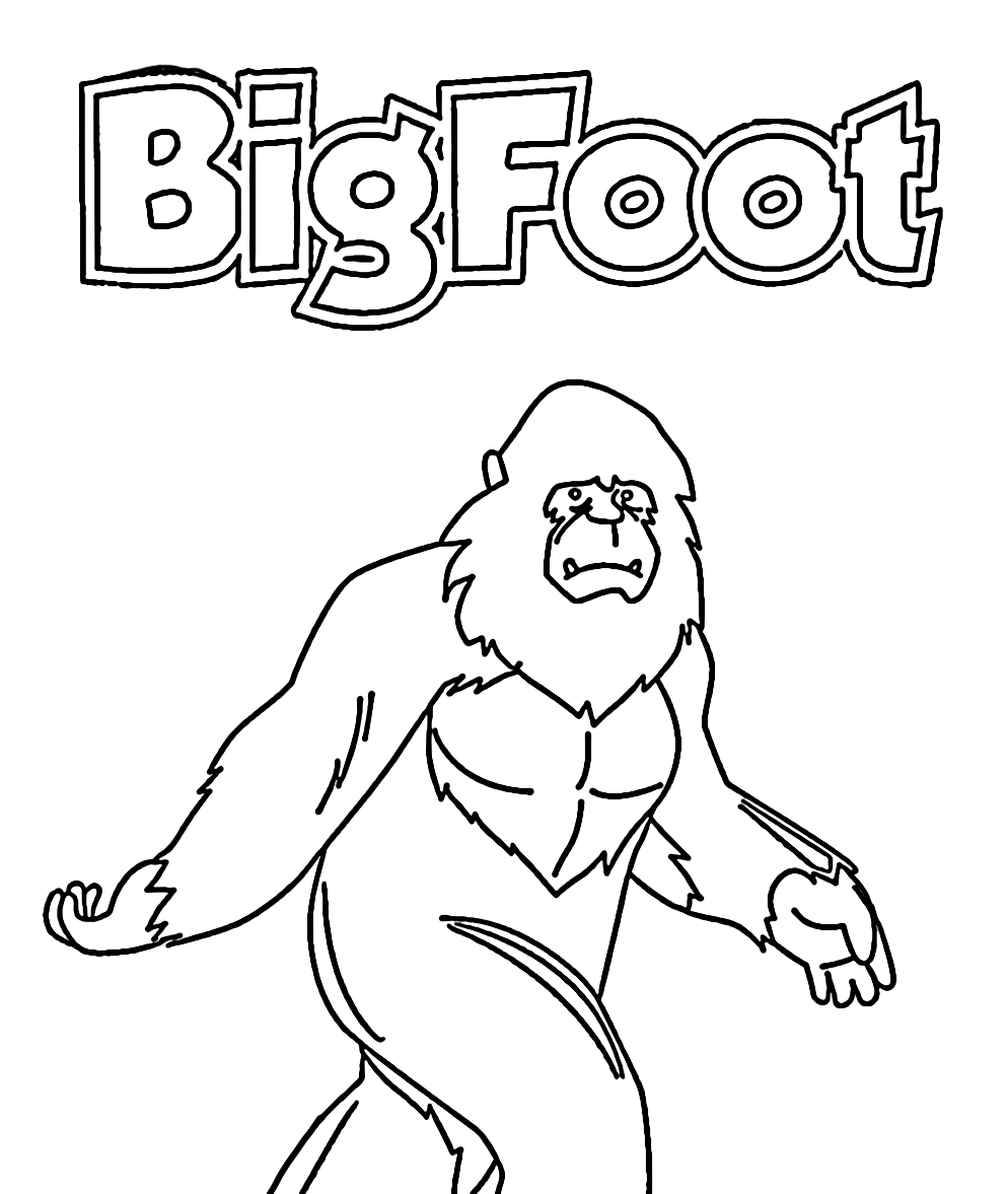 Bigfoot Coloring Pages PDF Free Printable Coloring Pages