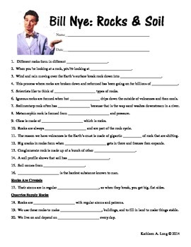 Bill Nye Rocks And Soil Worksheets Library