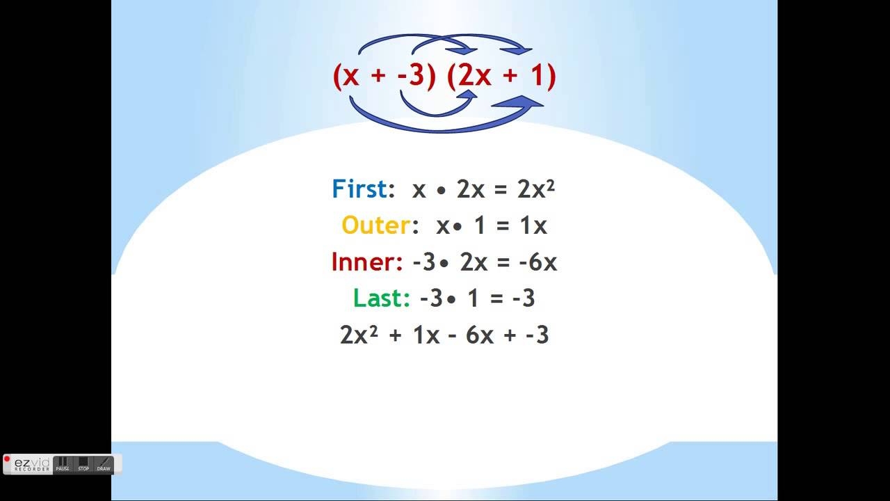 binomial times binomial worksheet