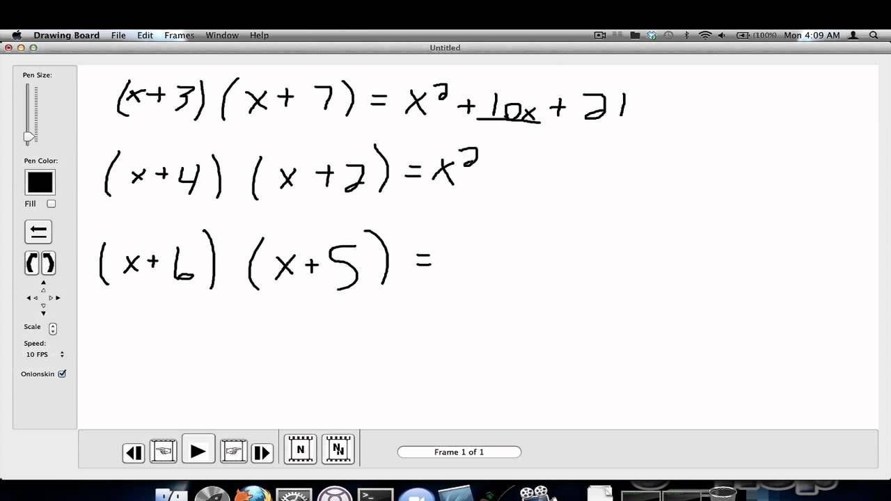 Binomial Times Binomial Worksheet