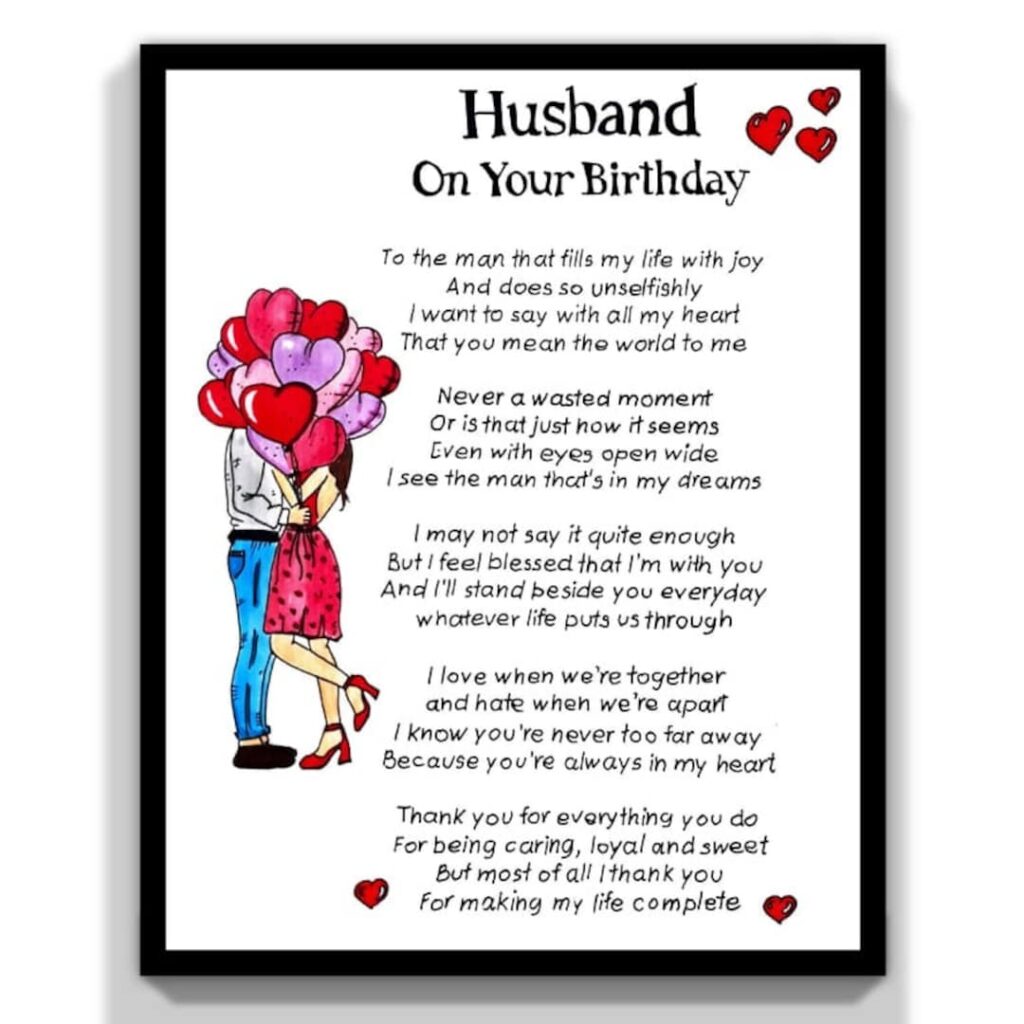 Birthday Card Husband Printable
