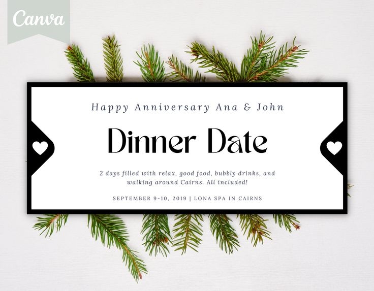 Birthday Dinner Date Invitation INSTANT DOWNLOAD EDITABLE Voucher