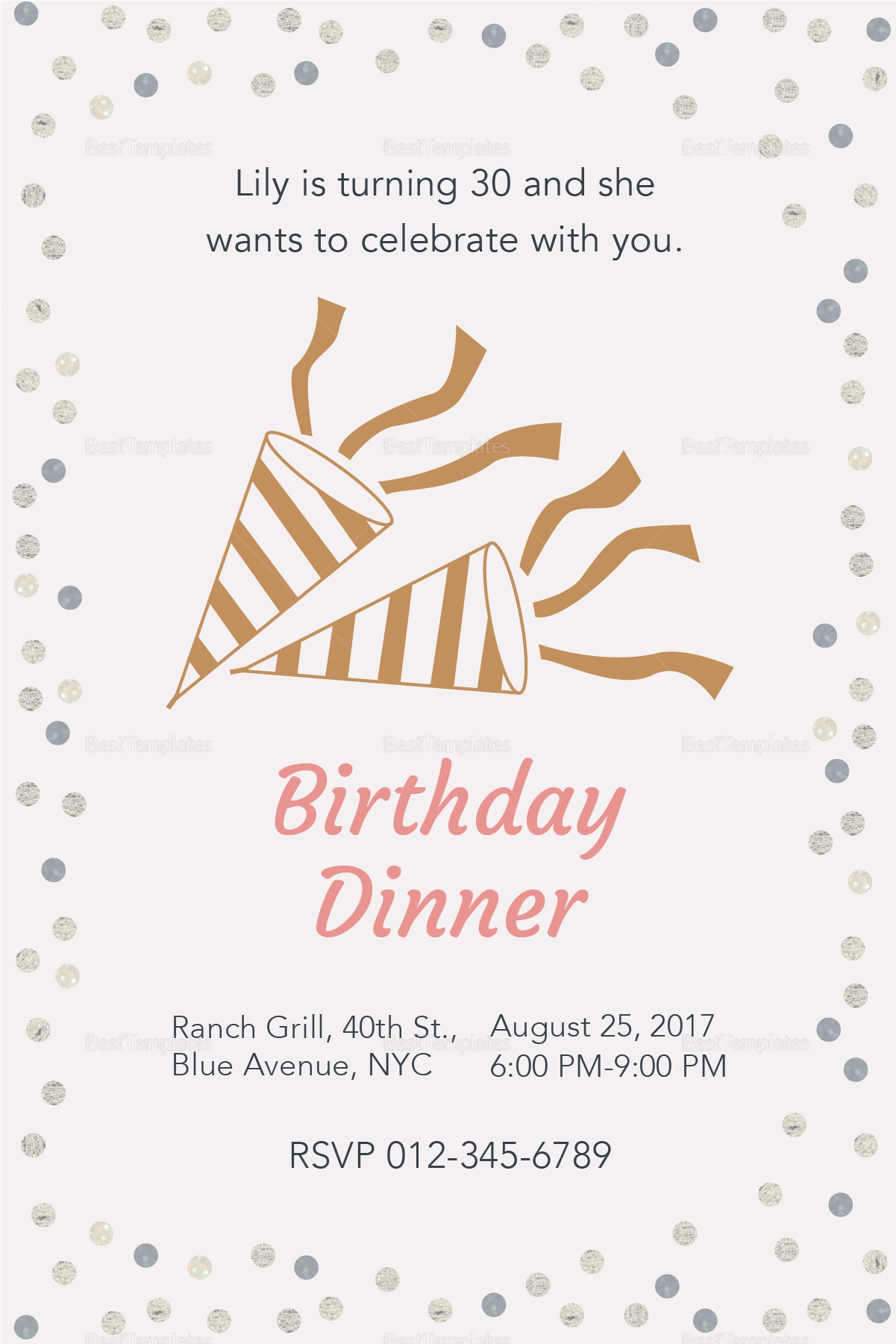 dinner invite templates