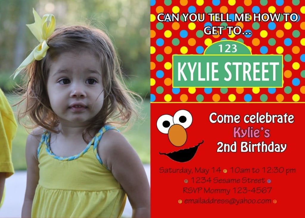Birthday Invitation Template Elmo