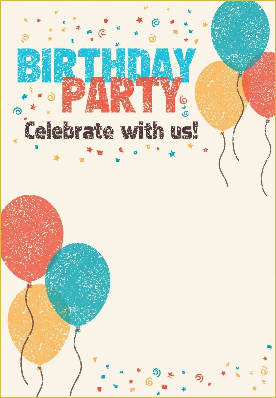 free printable birthday invitations templates