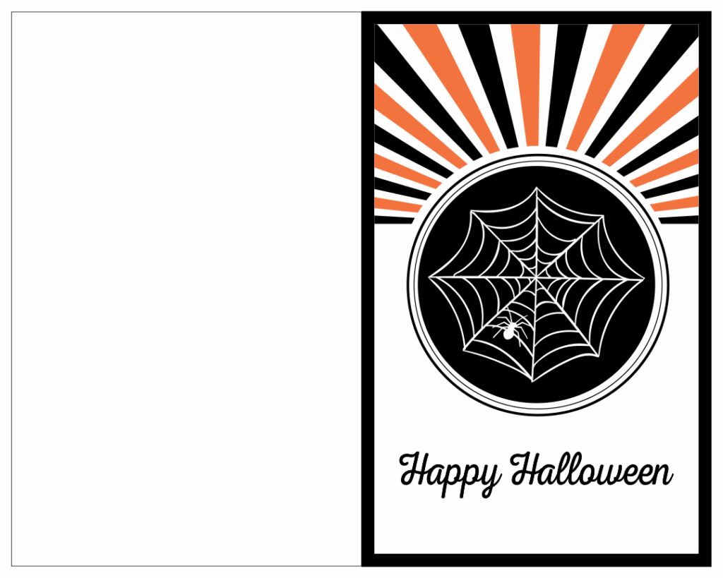 Black And White Halloween Cards 15 Free PDF Printables Printablee