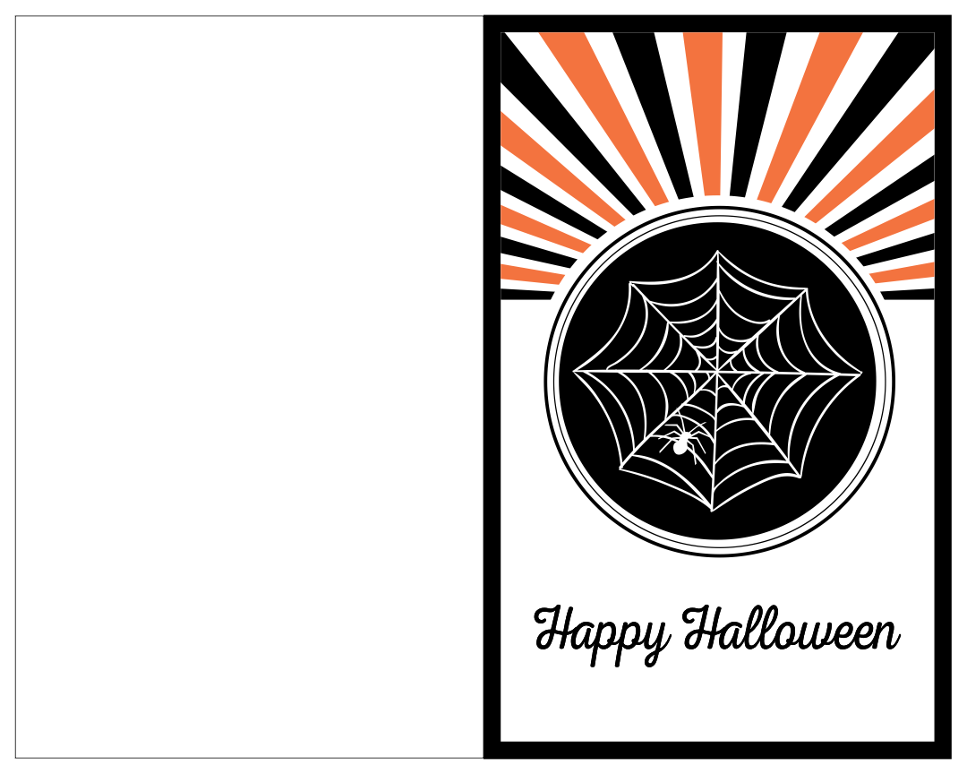 Black And White Halloween Cards 15 Free PDF Printables Printablee