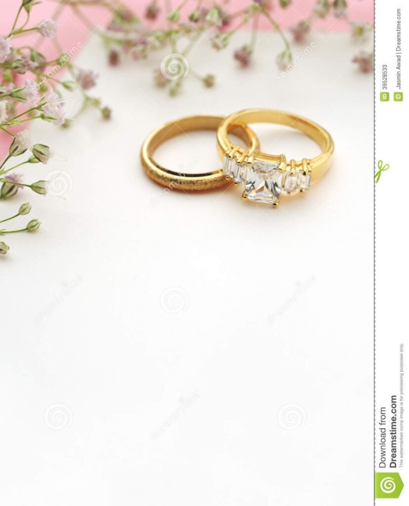 Blank Engagement Invitation Cards