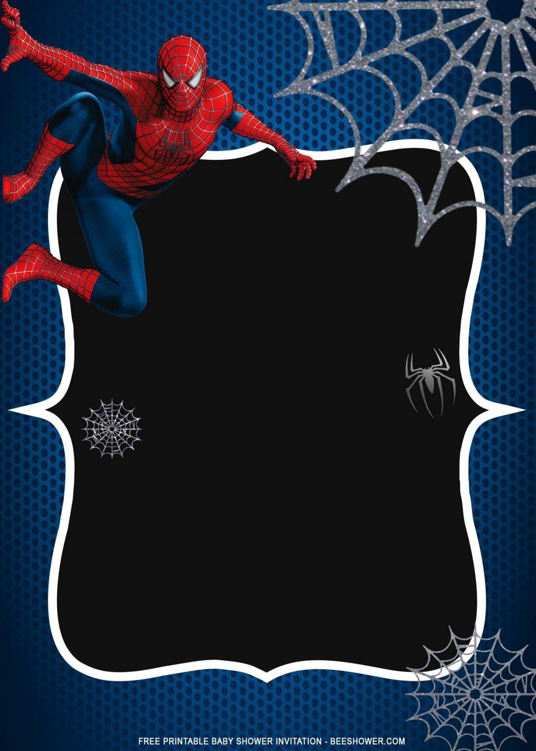 Blank Free Editable Spiderman Birthday Invitation Templates Best 