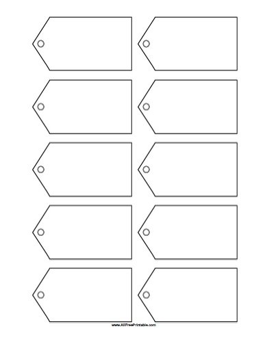 Blank Gift Tags Template Free Printable