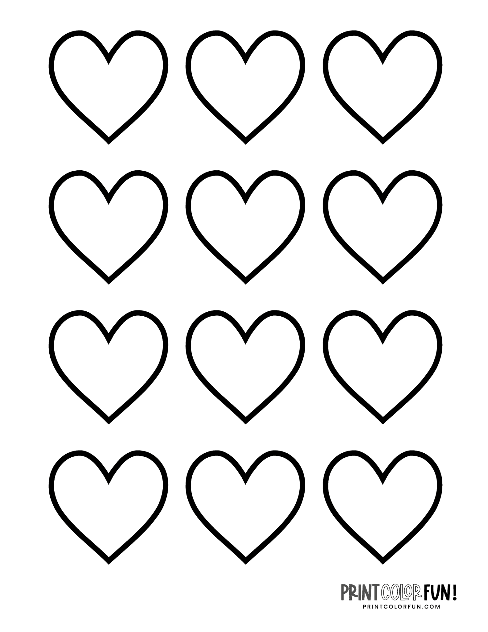 Blank Heart Shape Coloring Pages Crafty Printables At PrintColorFun