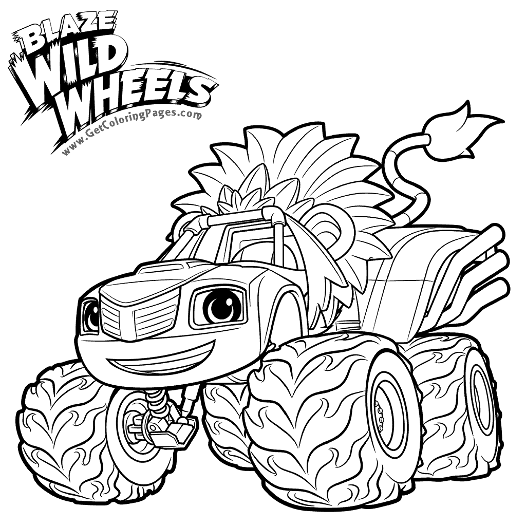 Blaze Coloring Page