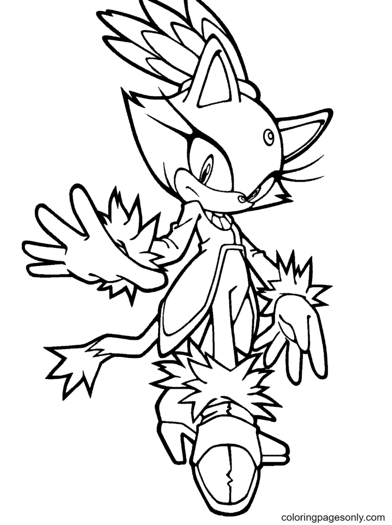 Blaze Sonic Coloring Page Free Printable Coloring Pages