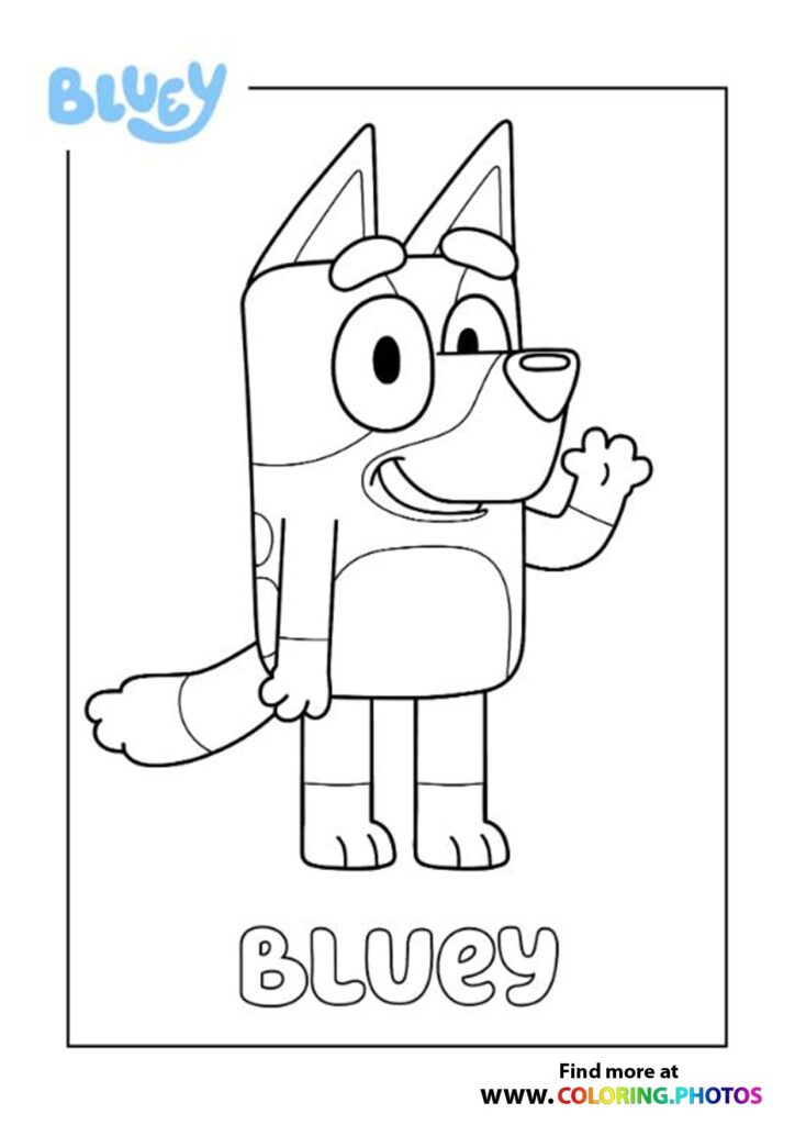 Bluey Bingo Coloring Pages For Kids