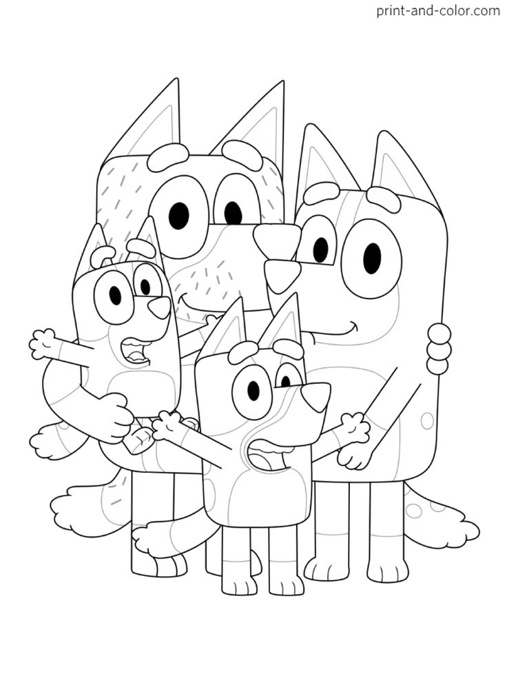 Bluey Coloring Pages Print And Color Family Coloring Pages