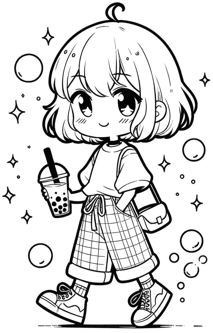 Boba Tea Coloring Pages 40 Delightful Coloring Sheets Coloring 