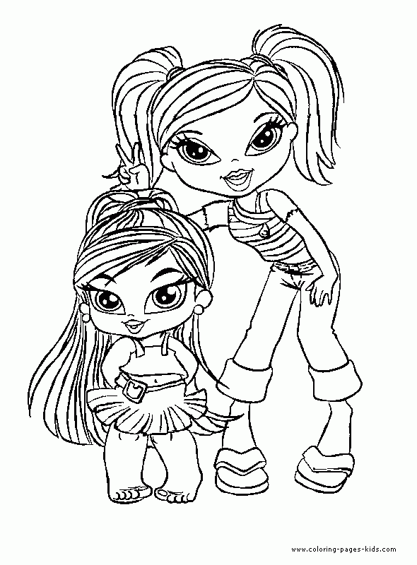 Bratz Color Page Cartoon Color Pages Printable Cartoon Coloring 