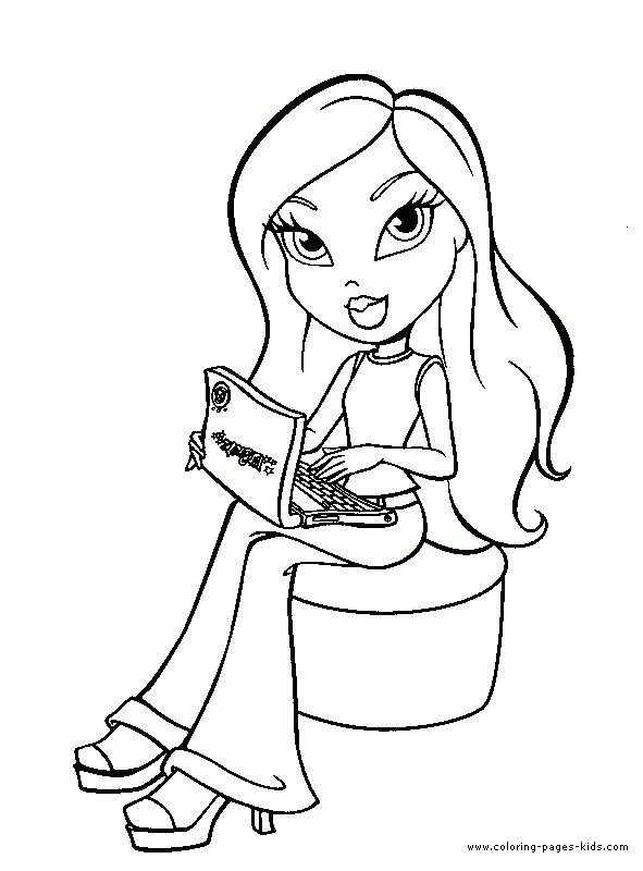 Bratz Color Page Cartoon Color Pages Printable Cartoon Coloring