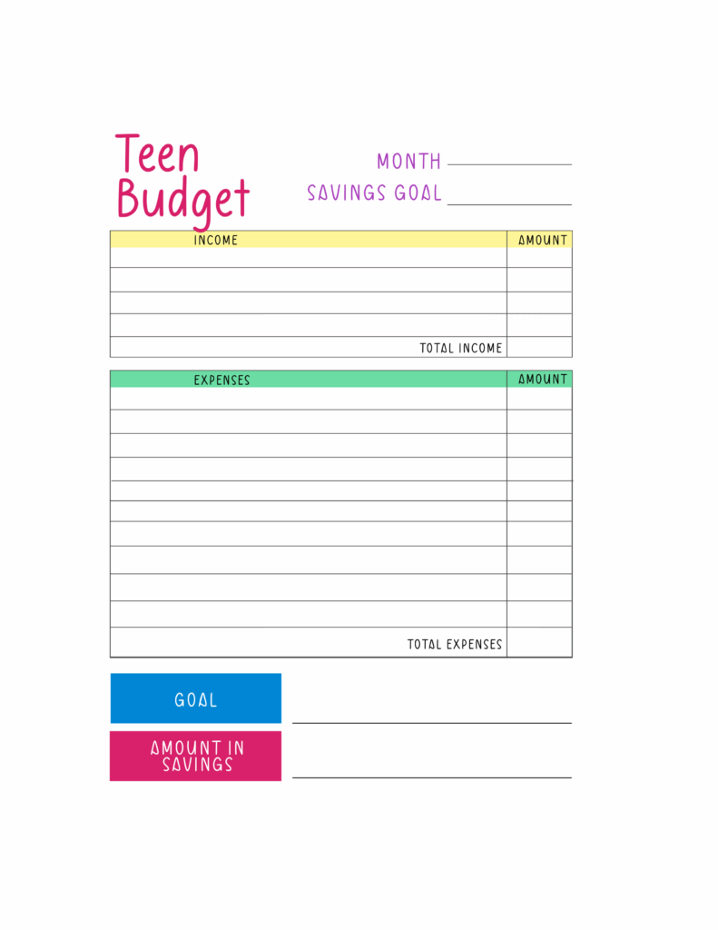 Budgeting Worksheets For Teens Simply Love Printables Worksheets