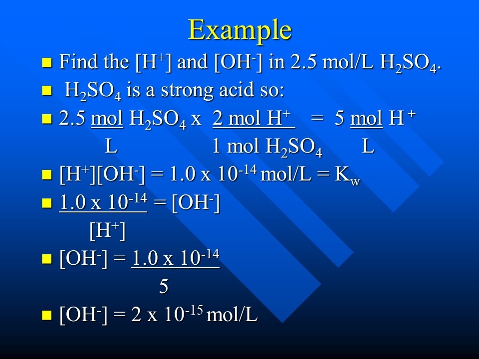 Calculating PH POH H And OH Grade 12 Chemistry Power Point
