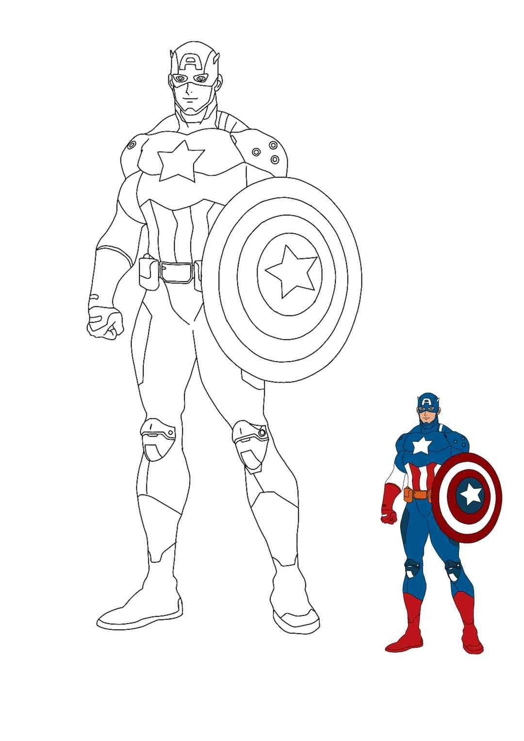 Captain America Color Pages