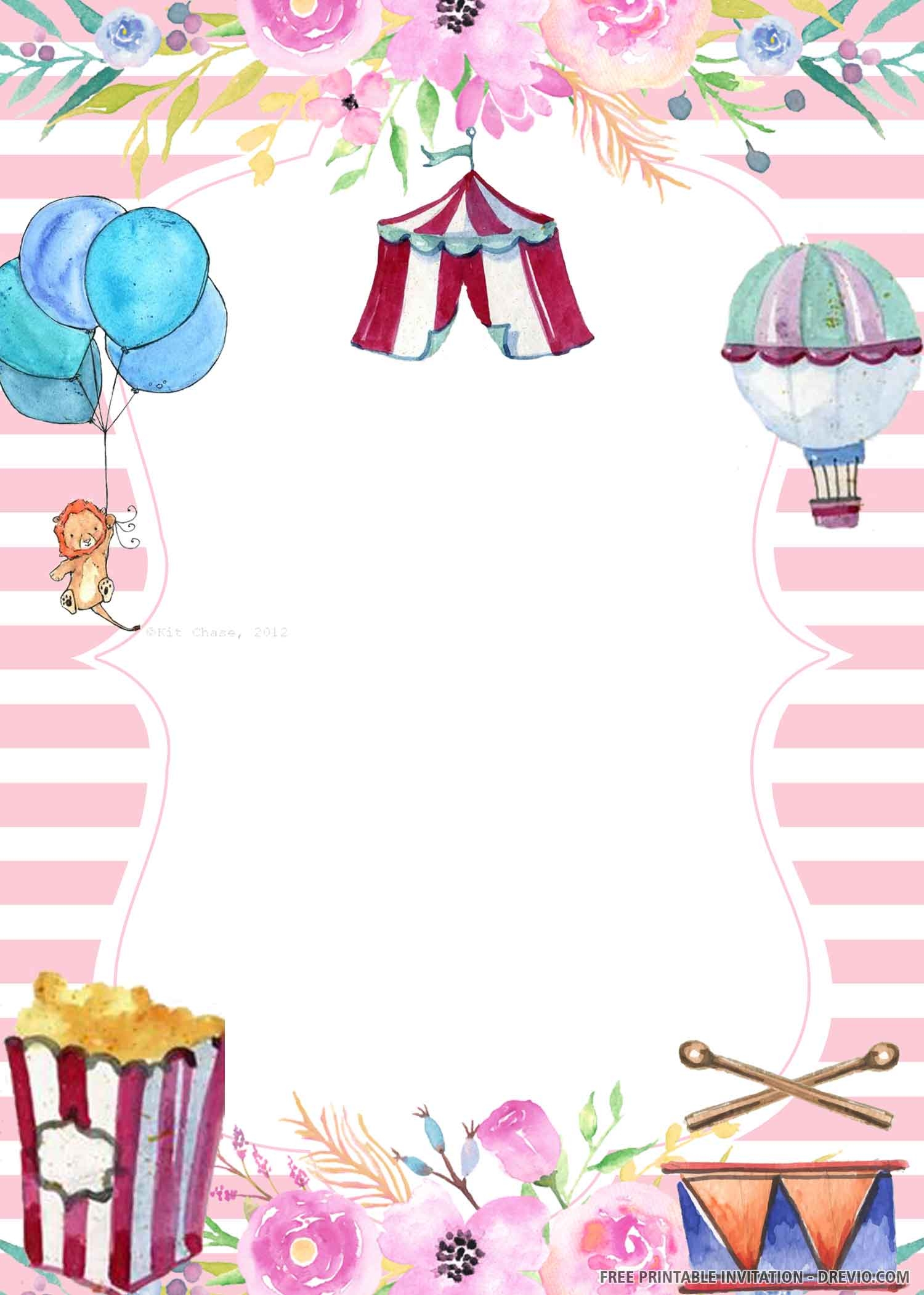 editable carnival invitation template