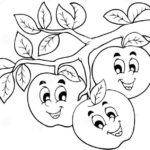 Cartoon Apples Coloring Page Free Printable Coloring Pages For Kids
