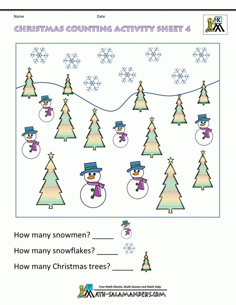 Casual Xmas Maths Worksheets Fun Patterned Sheets