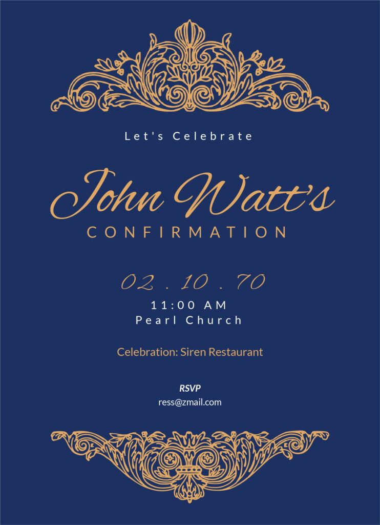 Catholic Confirmation Invitation Template In PSD Illustrator PDF