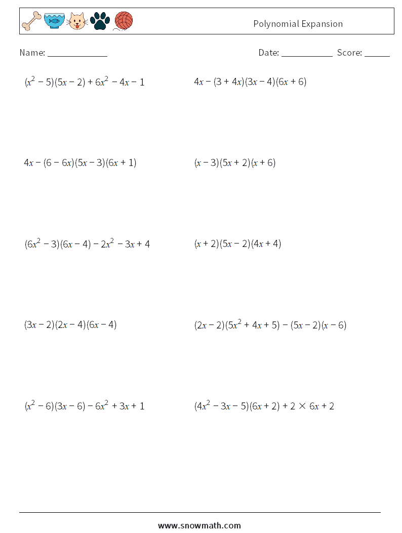 CBSE Class 10 Maths Worksheet Polynomials PDF Polynomial 