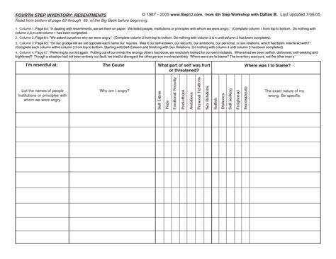 Celebrate Recovery Spiritual Inventory Part 1 Worksheet Fill