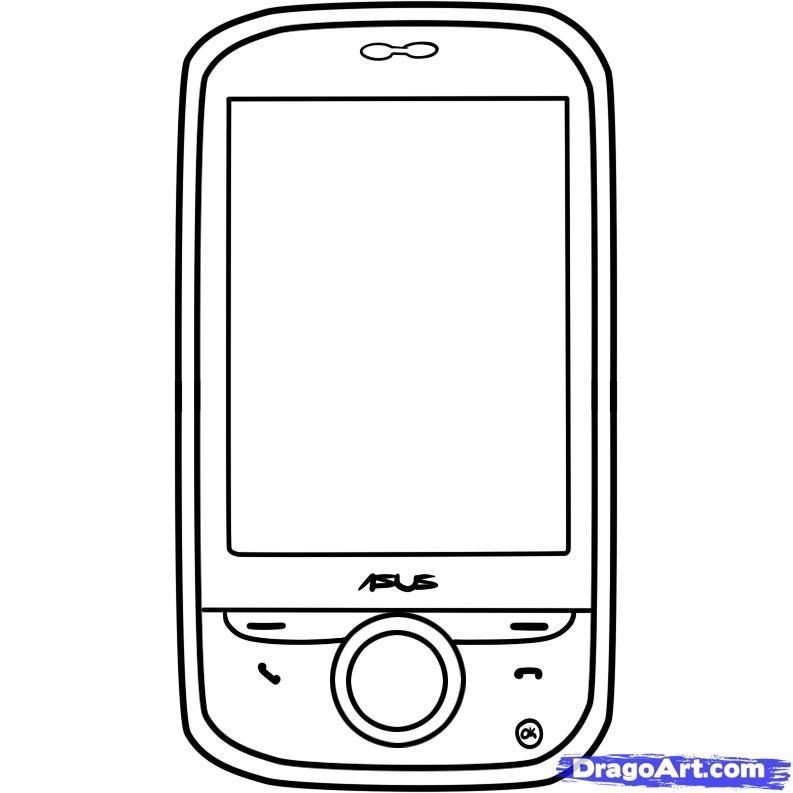 Cell Phone Coloring Pages Coloring Home