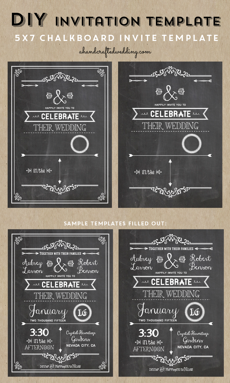 Chalkboard Invitation Templates Free