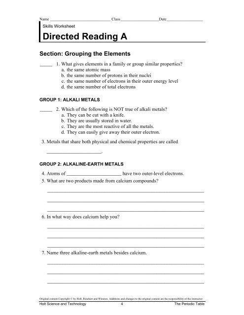 chapter 2 directed reading worksheet cycles in nature