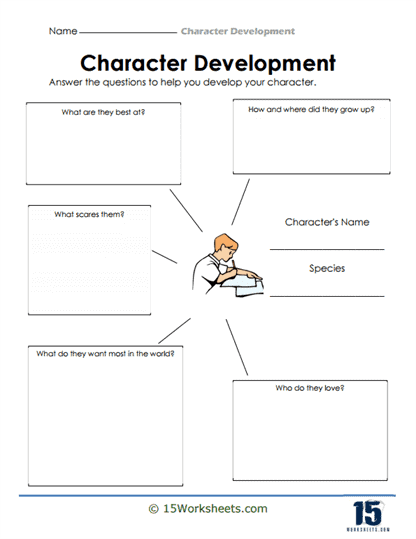 Character Development Worksheets 15 Worksheets