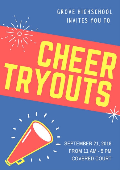 Cheerleading Poster Templates Canva