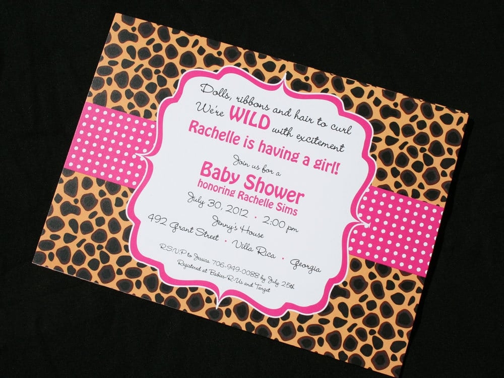 Cheetah Print Invitation