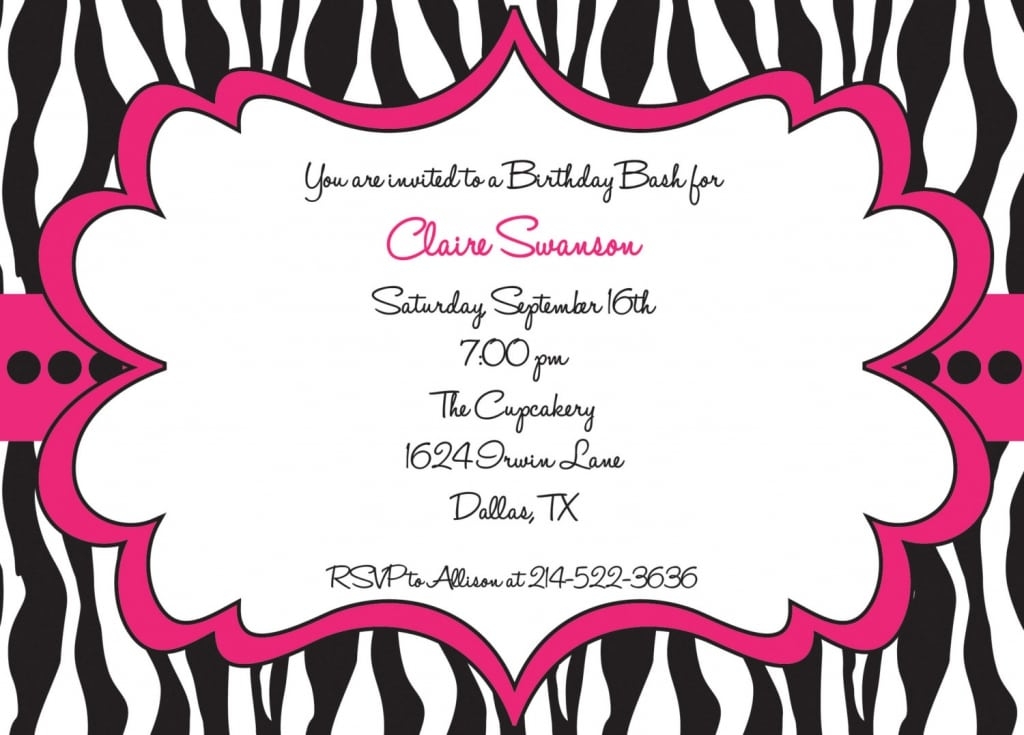 Cheetah Print Invitation Template Free