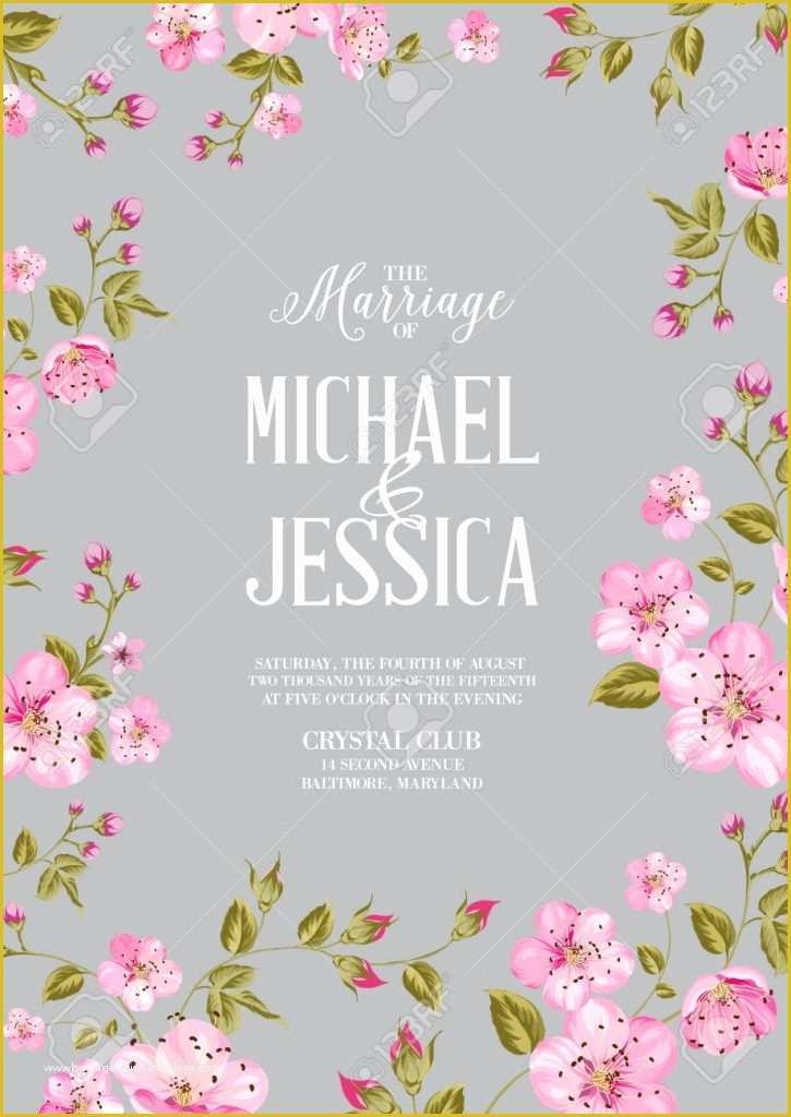 Cherry Blossom Invitation Template Free Of Cherry Blossom Invitation 